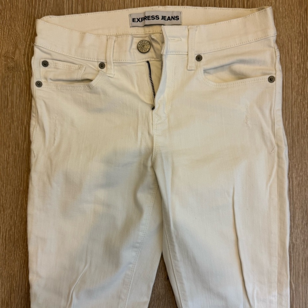 Express Ankle Legging Mia Mid Rise Jeans - Picture 3 of 5